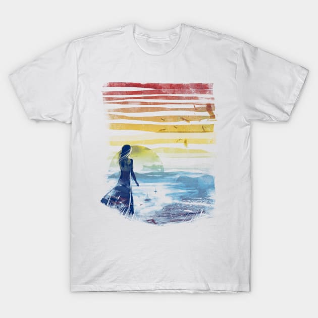 seascape v2 T-Shirt by kharmazero